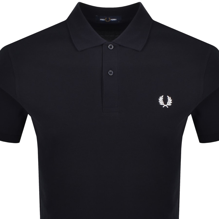 Image number 3 for Fred Perry Stripe Tape Polo T Shirt Navy