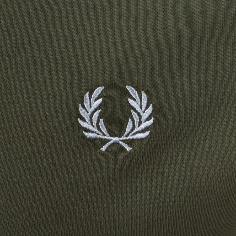 Image number 3 for Fred Perry Ringer T Shirt Laurel Wreath Green