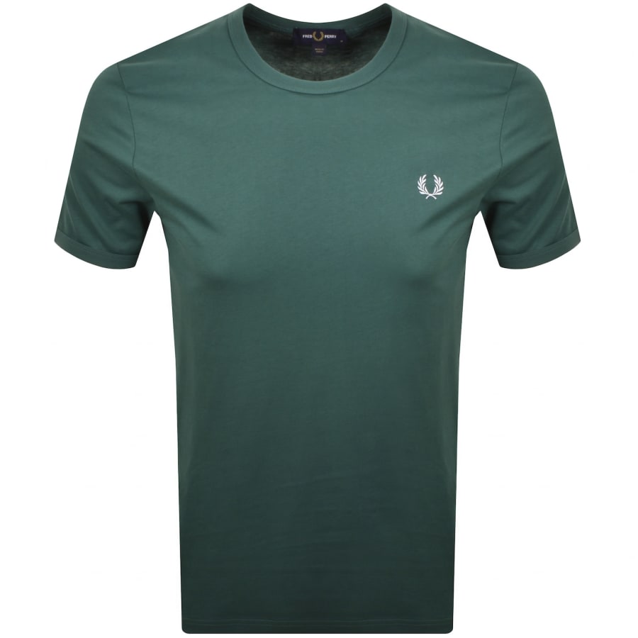 Image number 1 for Fred Perry Ringer T Shirt Sport Green