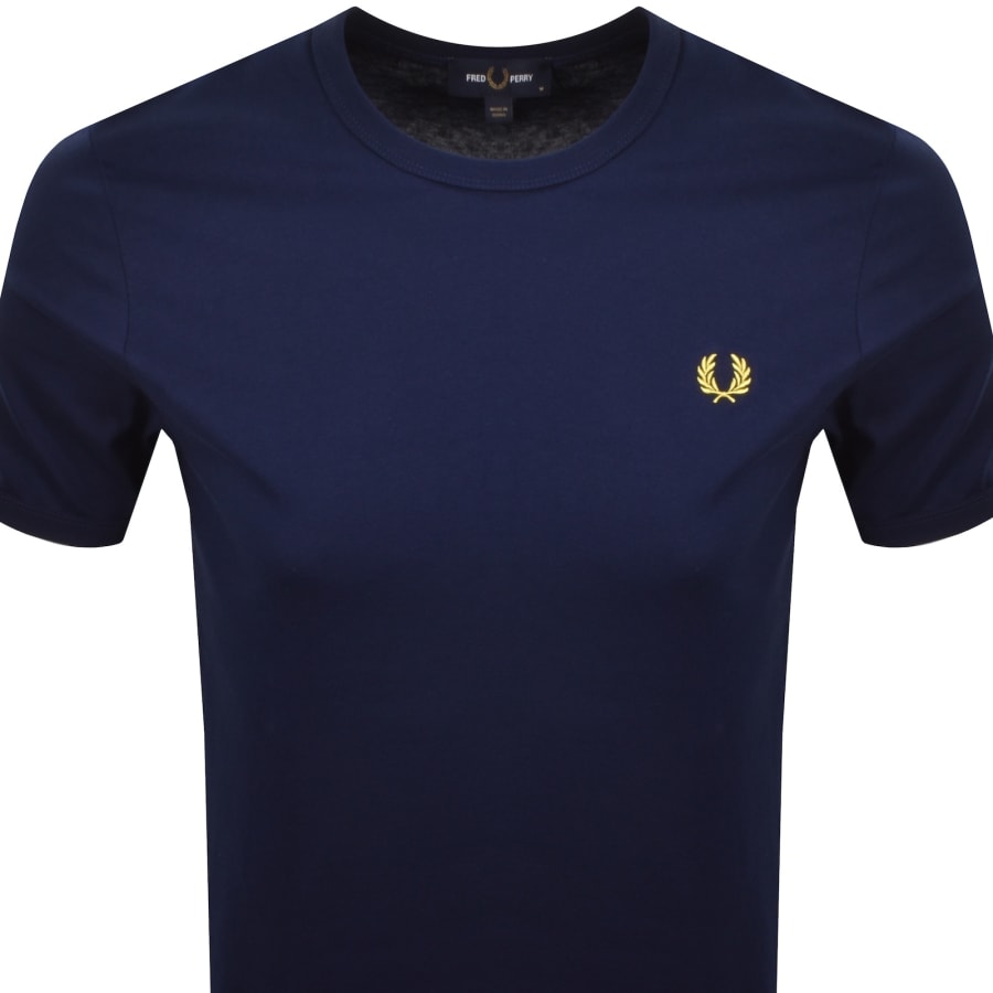 Image number 2 for Fred Perry Ringer T Shirt French Navy