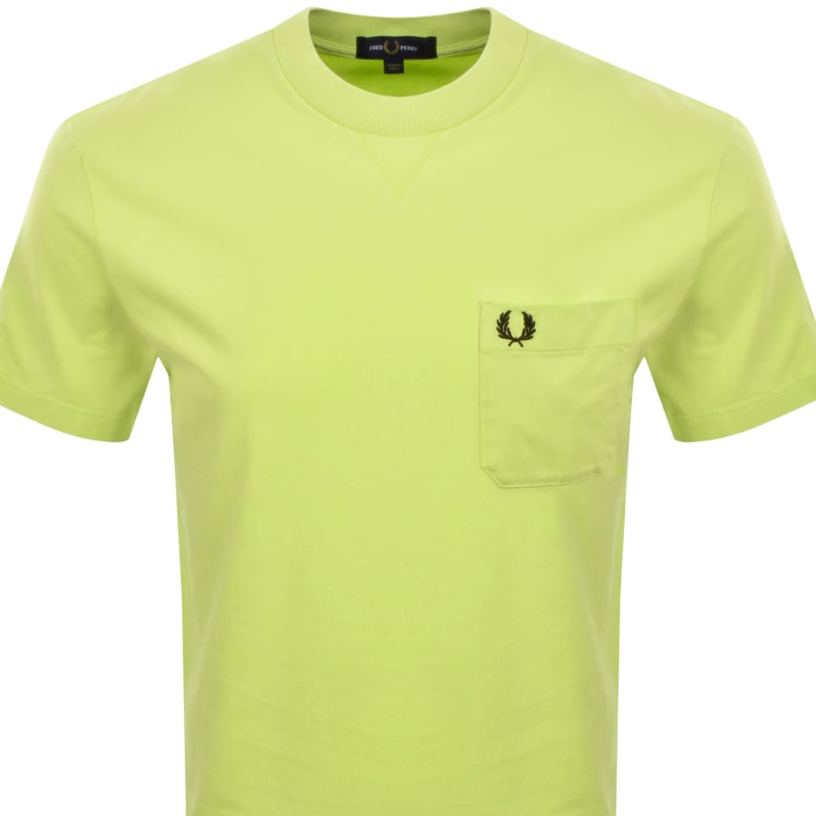 Image number 2 for Fred Perry Washed T Shirt Citron Green