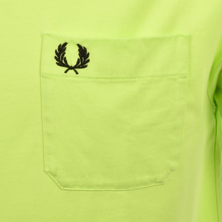 Image number 3 for Fred Perry Washed T Shirt Citron Green