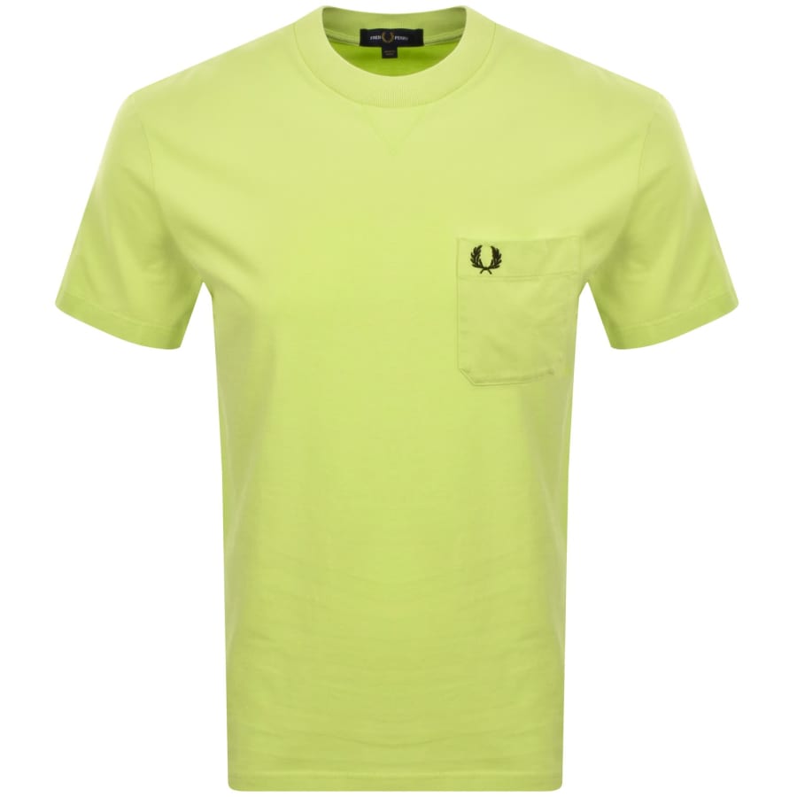 Image number 1 for Fred Perry Washed T Shirt Citron Green