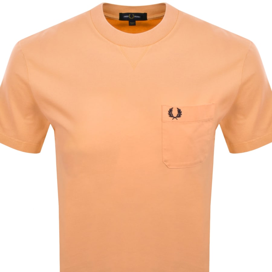 Image number 2 for Fred Perry Washed T Shirt Orange
