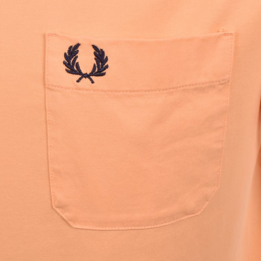 Image number 3 for Fred Perry Washed T Shirt Orange