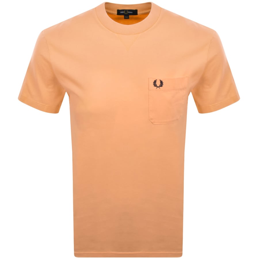 Image number 1 for Fred Perry Washed T Shirt Orange