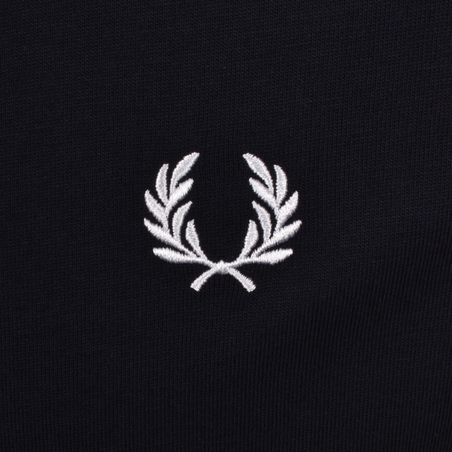 Image number 5 for Fred Perry Stripe Tape T Shirt Navy