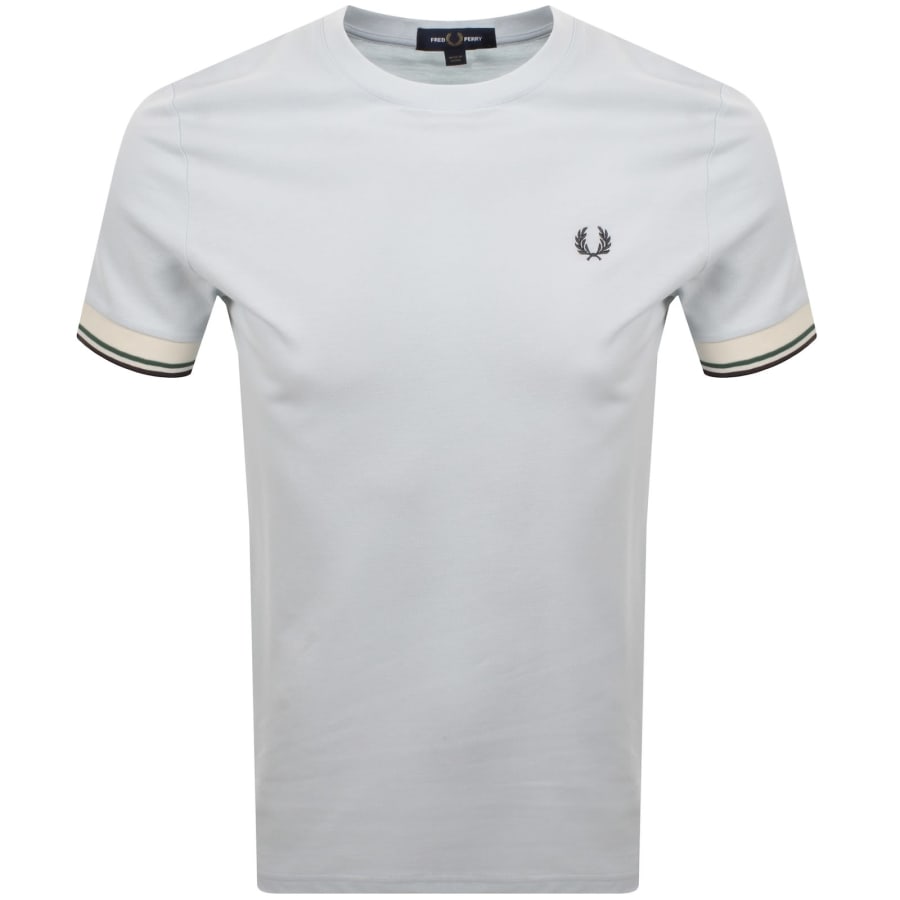 Image number 1 for Fred Perry Twin Tipped Cuff T Shirt Blue