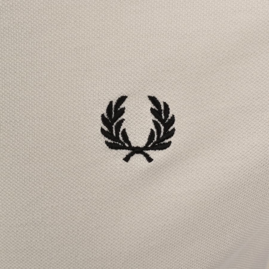 Image number 3 for Fred Perry Twin Tipped Cuff T Shirt Cream