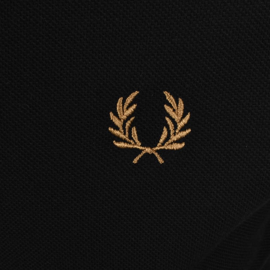 Image number 3 for Fred Perry Collar Stand Polo T Shirt Black