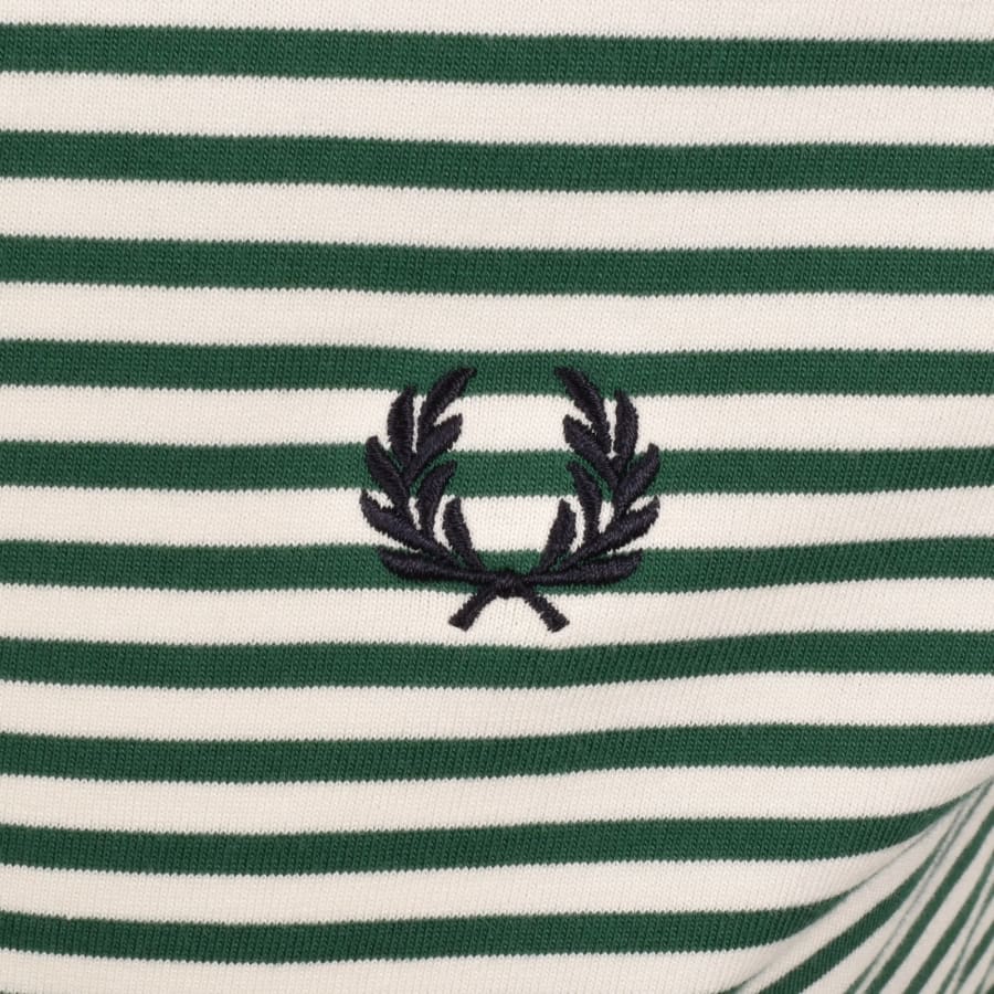 Image number 3 for Fred Perry Fine Stripe T Shirt Green