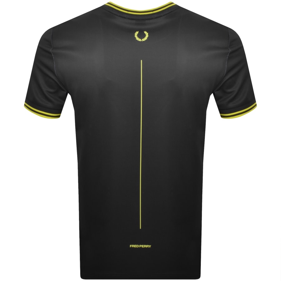 Image number 5 for Fred Perry Printed T Shirt Anchor Grey
