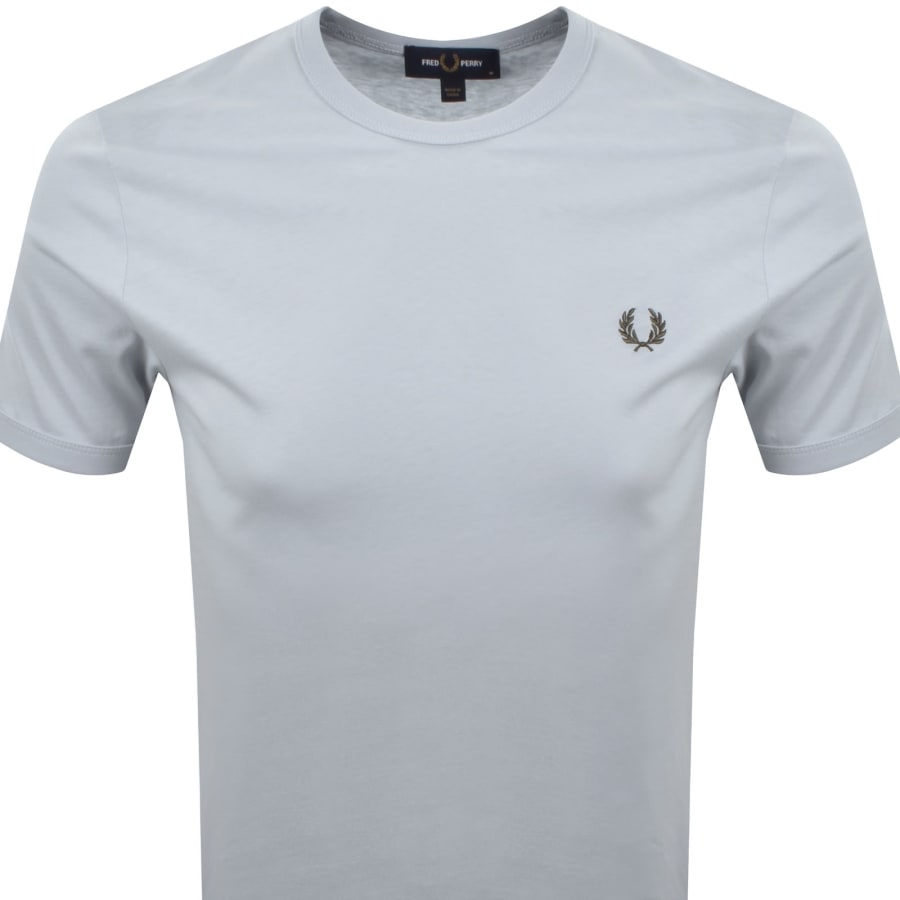 Image number 2 for Fred Perry Ringer T Shirt Dusky Blue