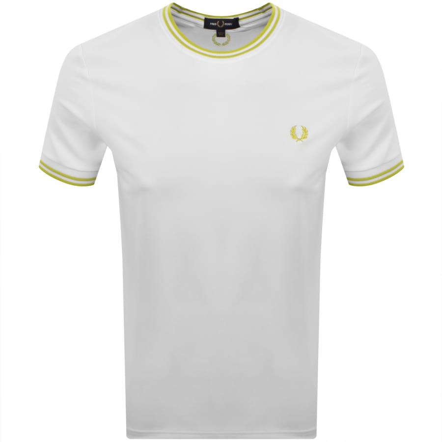 Image number 2 for Fred Perry Tennis Tipped T Shirt White