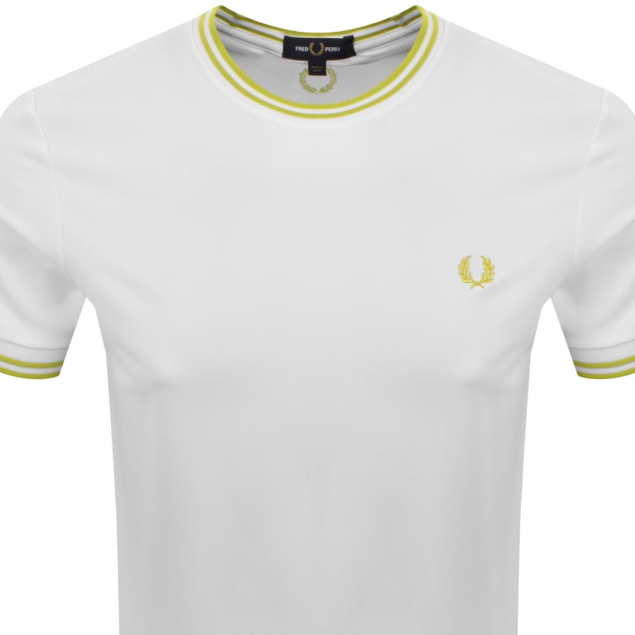 Image number 3 for Fred Perry Tennis Tipped T Shirt White