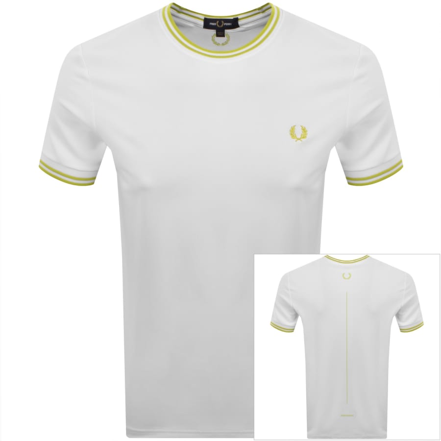 Image number 1 for Fred Perry Tennis Tipped T Shirt White