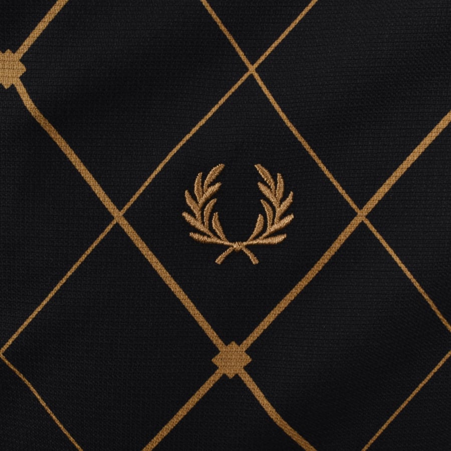 Image number 3 for Fred Perry Argyle Short Sleeved Shirt Black