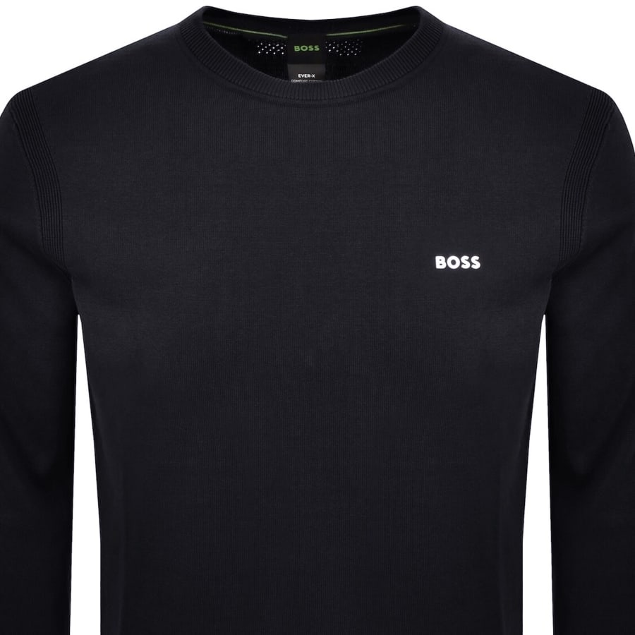 Image number 2 for BOSS Ever X Crew Neck Jumper Dark Blue