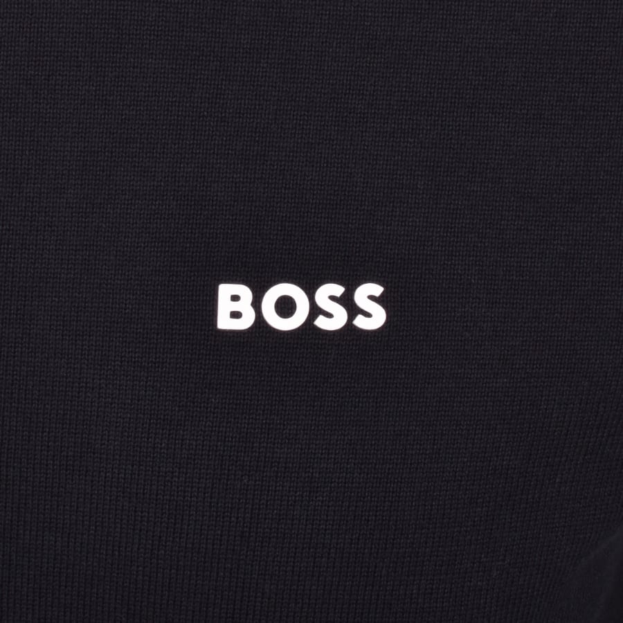 Image number 3 for BOSS Ever X Crew Neck Jumper Dark Blue