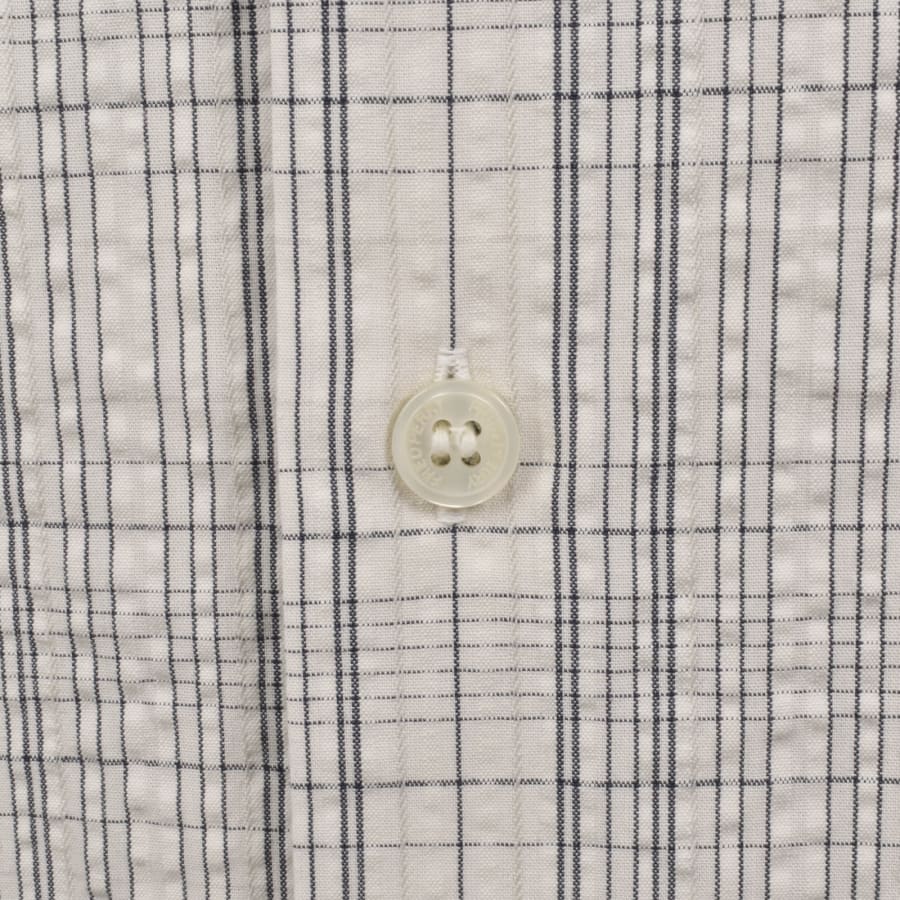 Image number 4 for Fred Perry Seersucker Check Shirt Ecru