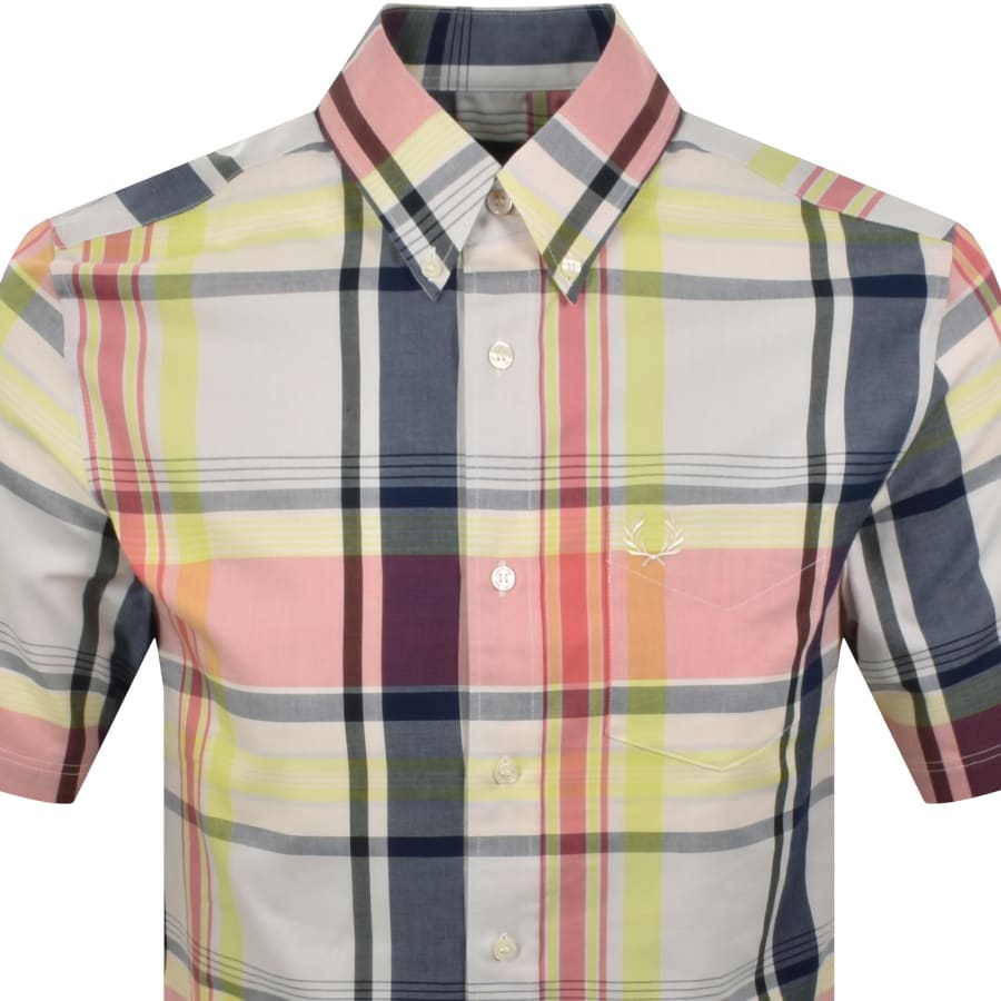 Image number 2 for Fred Perry Madras Shirt Dusky Blue