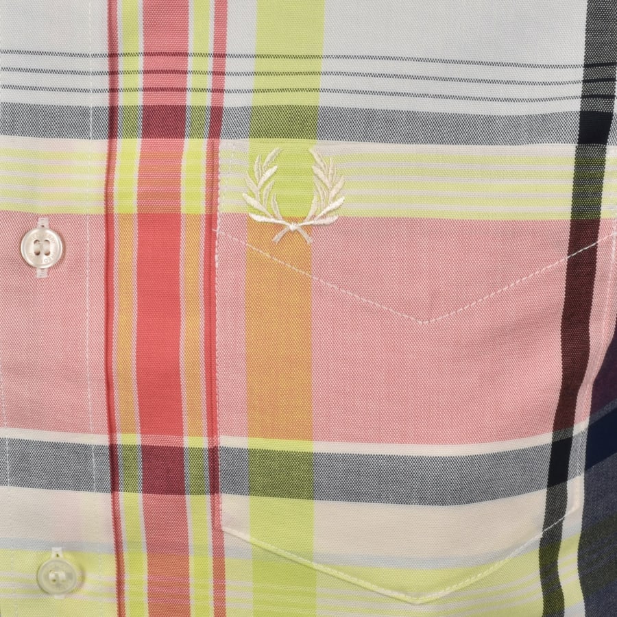 Image number 3 for Fred Perry Madras Shirt Dusky Blue