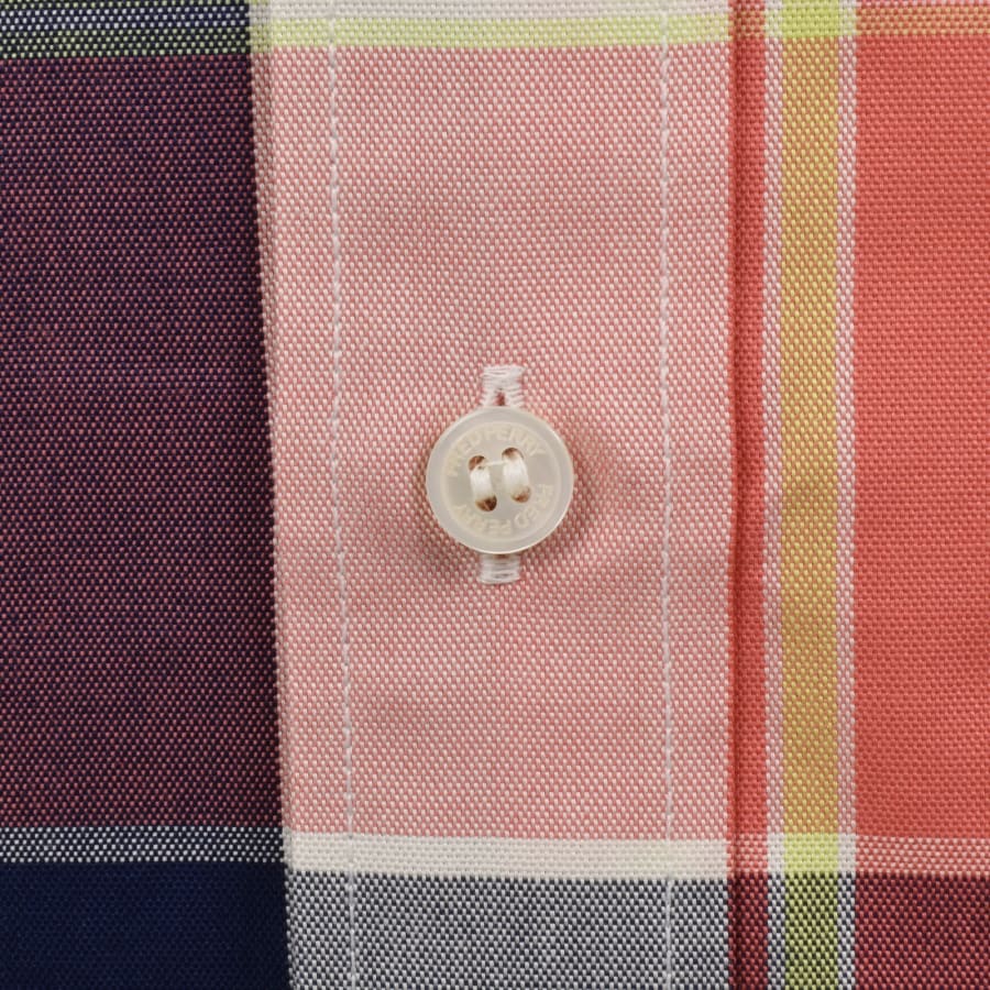 Image number 4 for Fred Perry Madras Shirt Dusky Blue