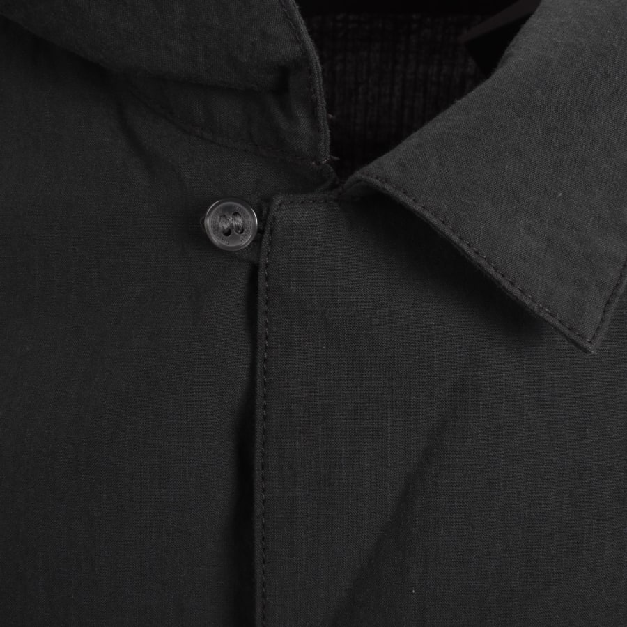 Image number 4 for Fred Perry Seersucker Revere Collar Shirt Grey