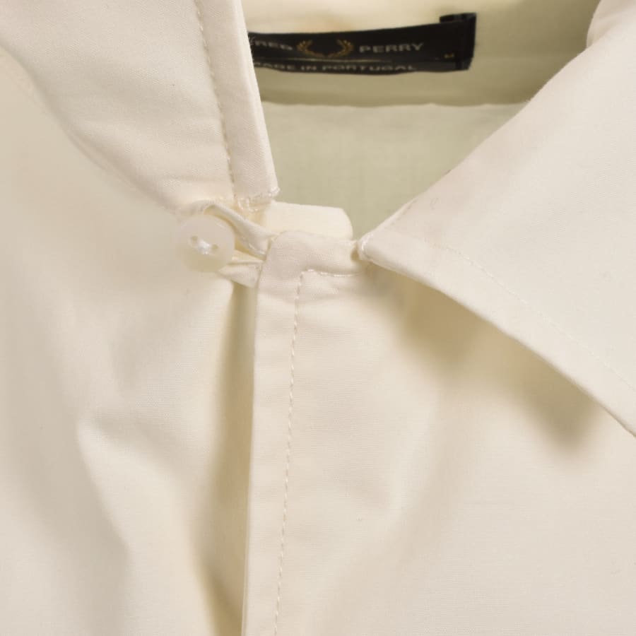 Image number 4 for Fred Perry Placement Print Shirt Ecru