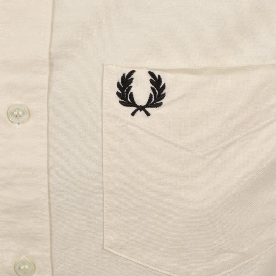 Image number 3 for Fred Perry Oxford Short Sleeve Shirt Ecru