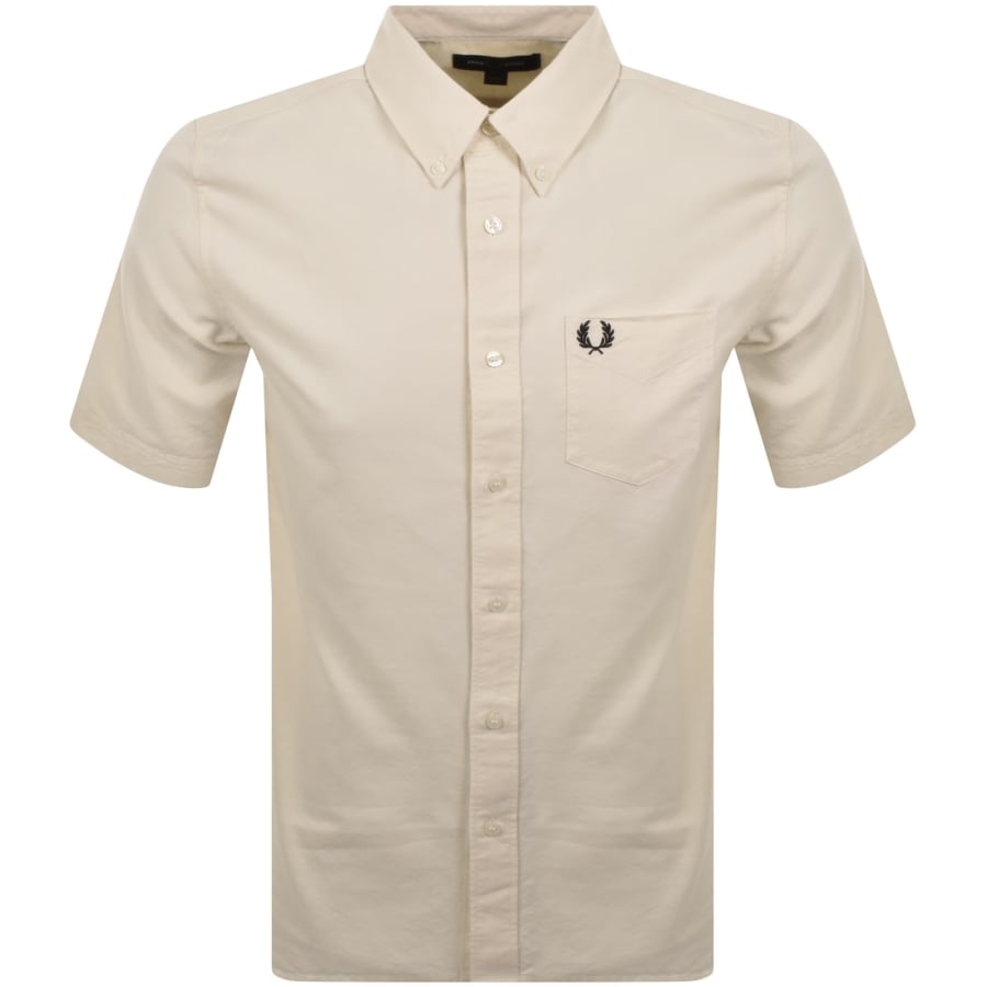 Image number 1 for Fred Perry Oxford Short Sleeve Shirt Ecru
