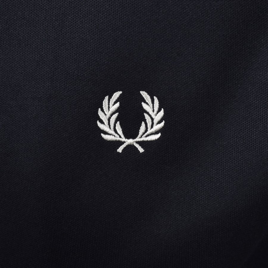 Image number 4 for Fred Perry Cable Taped Track Top Navy