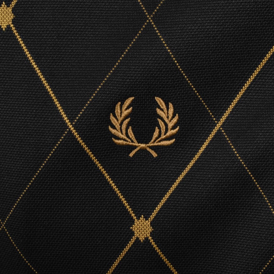 Image number 3 for Fred Perry Argyle Track Top Black