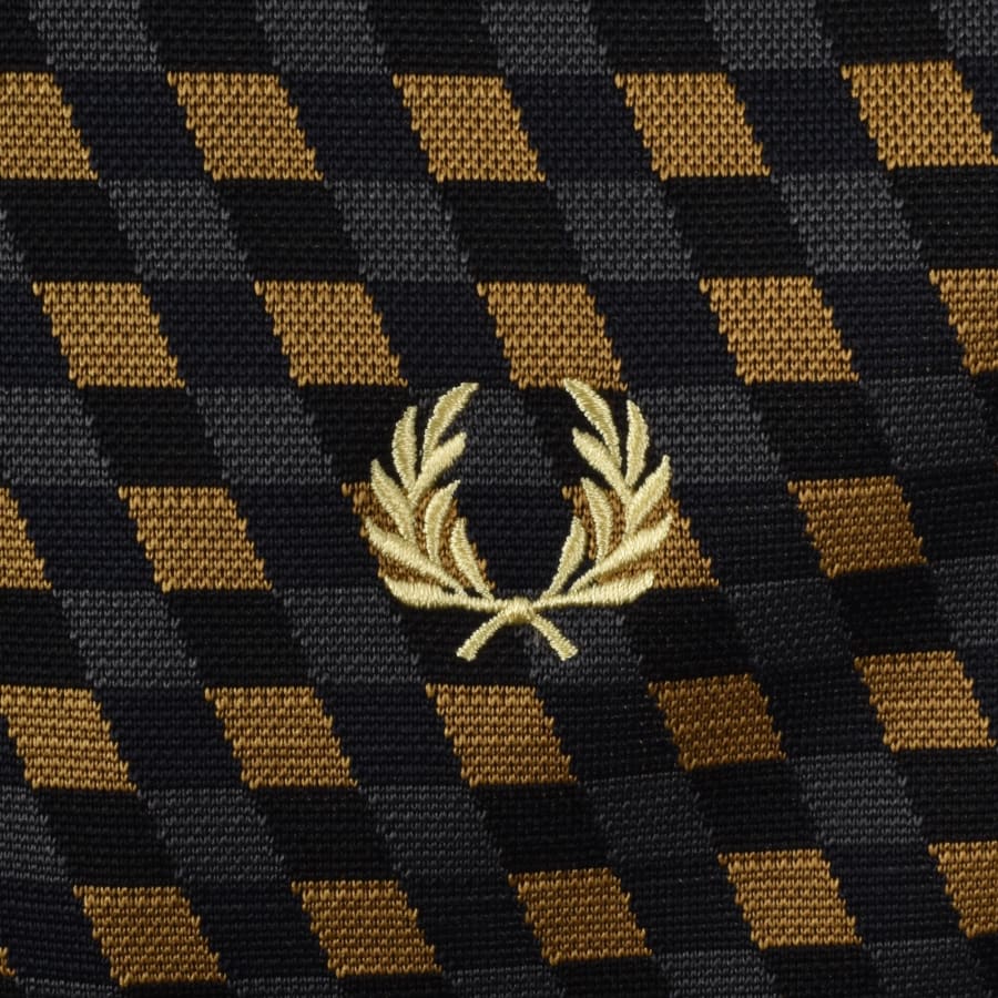 Image number 3 for Fred Perry Geometric Track Top Anchor Grey