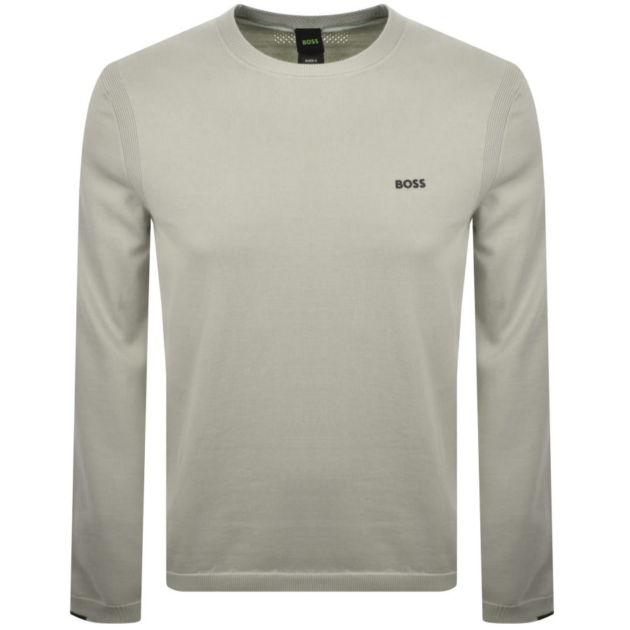 Image number 1 for BOSS Ever X Crew Neck Jumper Beige