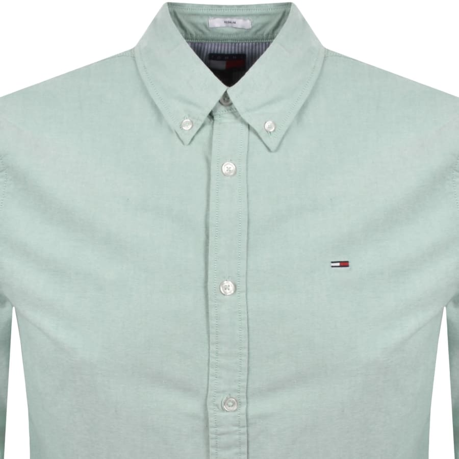 Image number 2 for Tommy Jeans Regular Fit Oxford Shirt Green