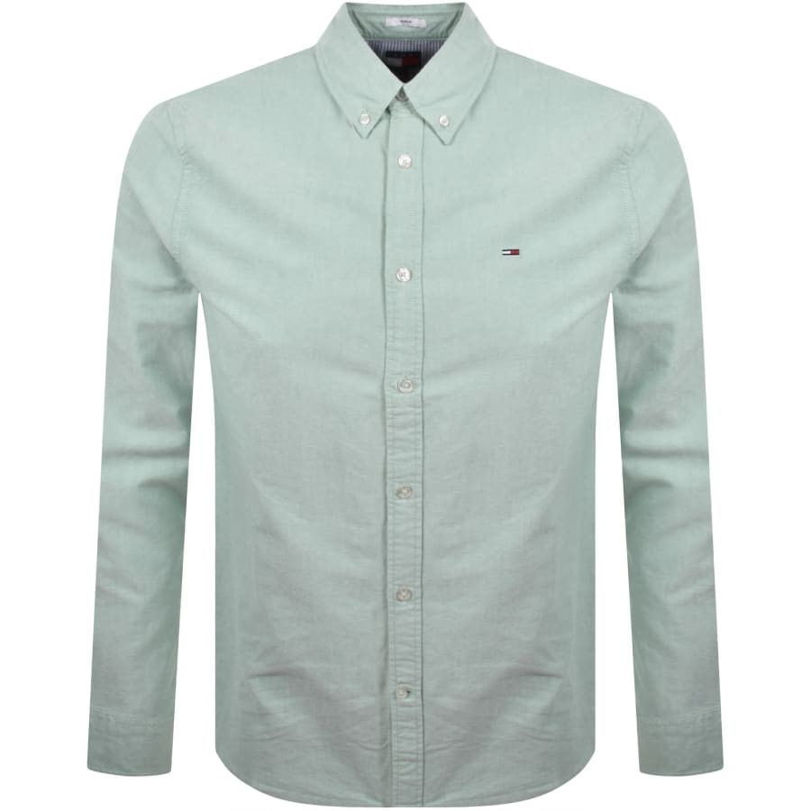 Image number 1 for Tommy Jeans Regular Fit Oxford Shirt Green