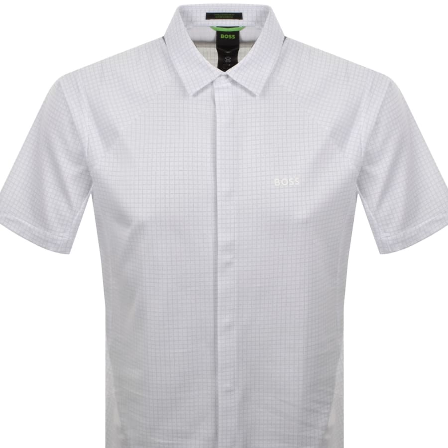 Image number 2 for BOSS Excurse Short Sleeve Shirt Blue