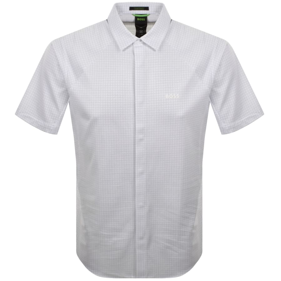 Image number 1 for BOSS Excurse Short Sleeve Shirt Blue