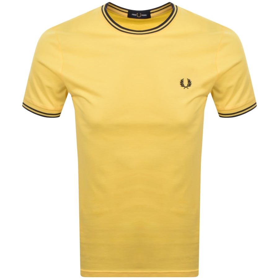 Image number 1 for Fred Perry Twin Tipped T Shirt Yellow