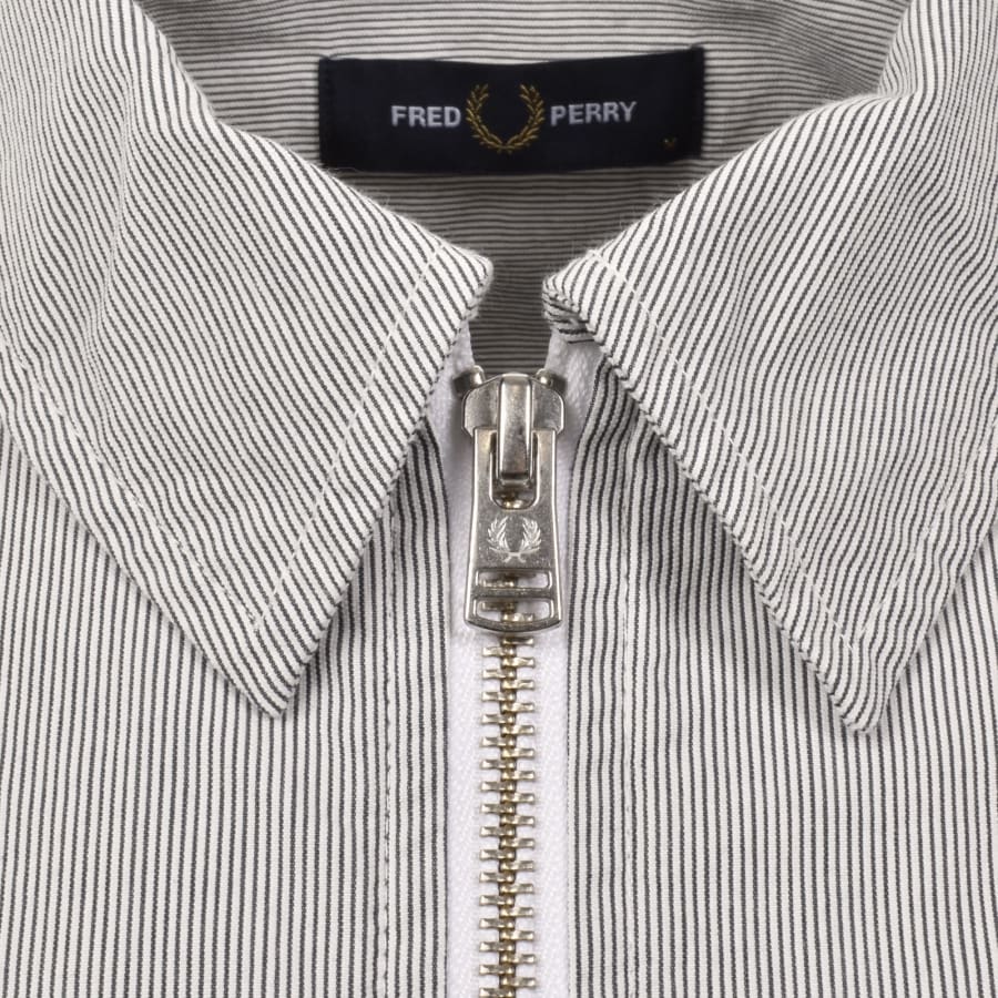 Image number 4 for Fred Perry Seersucker Overshirt Blue