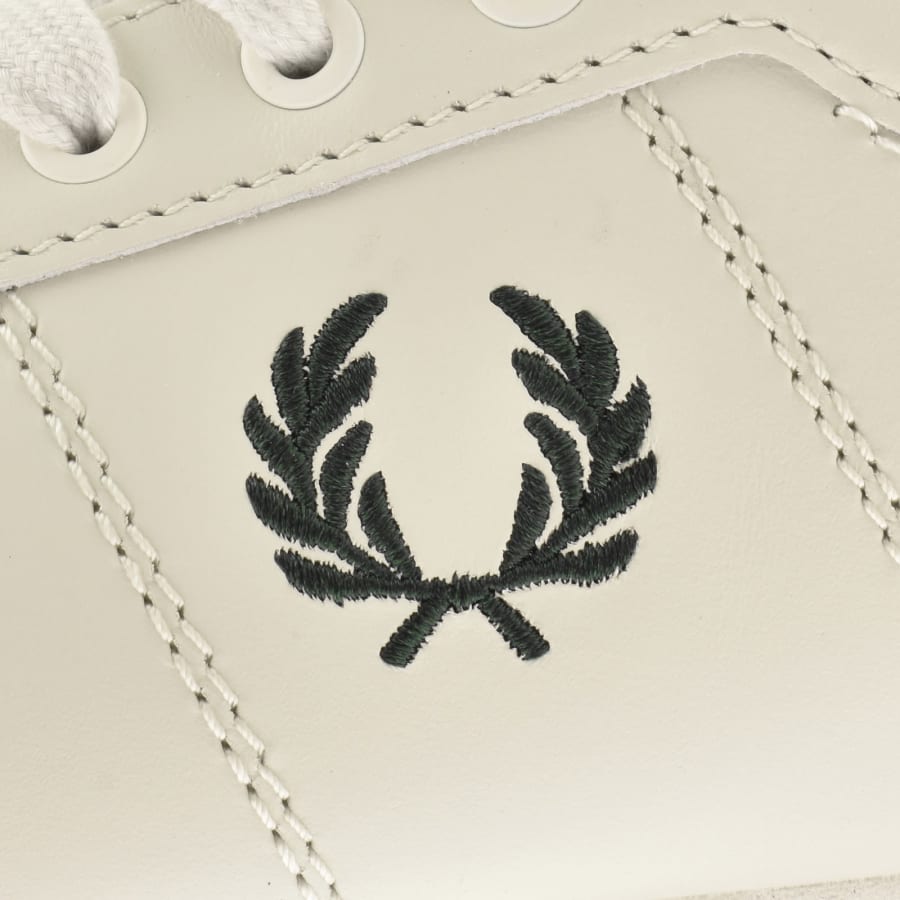 Image number 4 for Fred Perry B722 Leather Trainers Grey