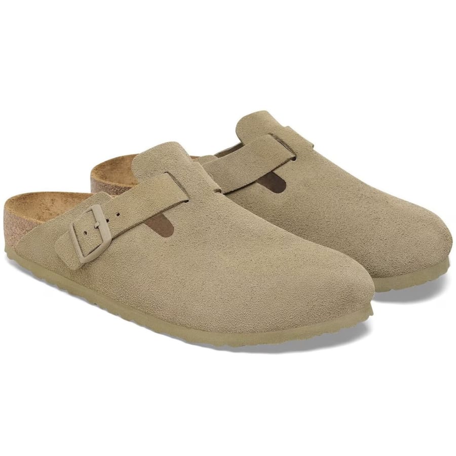 Image number 3 for Birkenstock Boston BS Mules Khaki