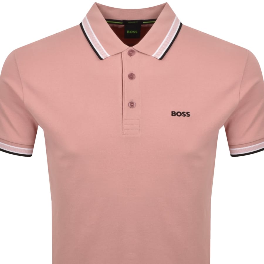 Image number 2 for BOSS Paddy Polo T Shirt Pink