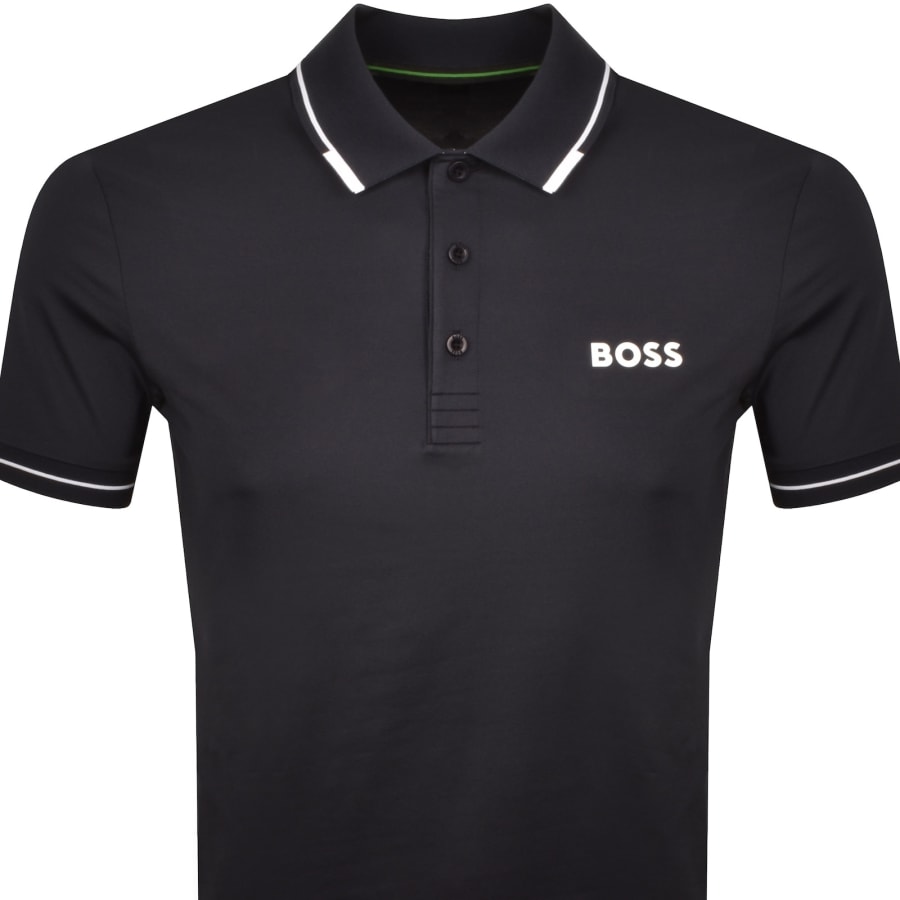 Image number 2 for BOSS Paul Pro Polo T Shirt Dark Blue