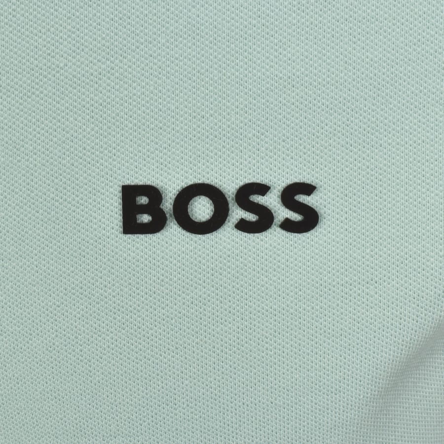 Image number 3 for BOSS Paul Polo T Shirt Aqua Green