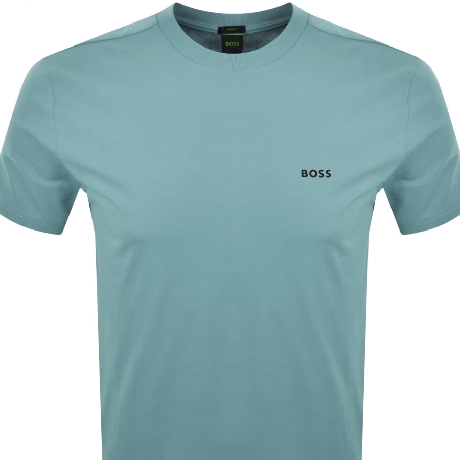 Image number 2 for BOSS Tee T Shirt Turquoise Green