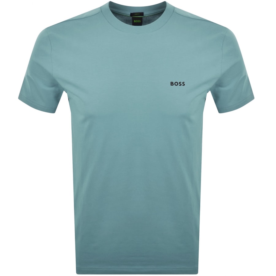 Image number 1 for BOSS Tee T Shirt Turquoise Green