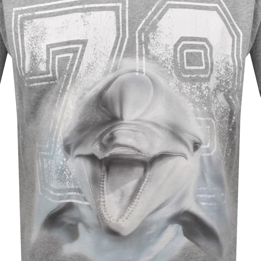 Image number 3 for Diesel T Boxt Dolphin Print T Shirt Grey