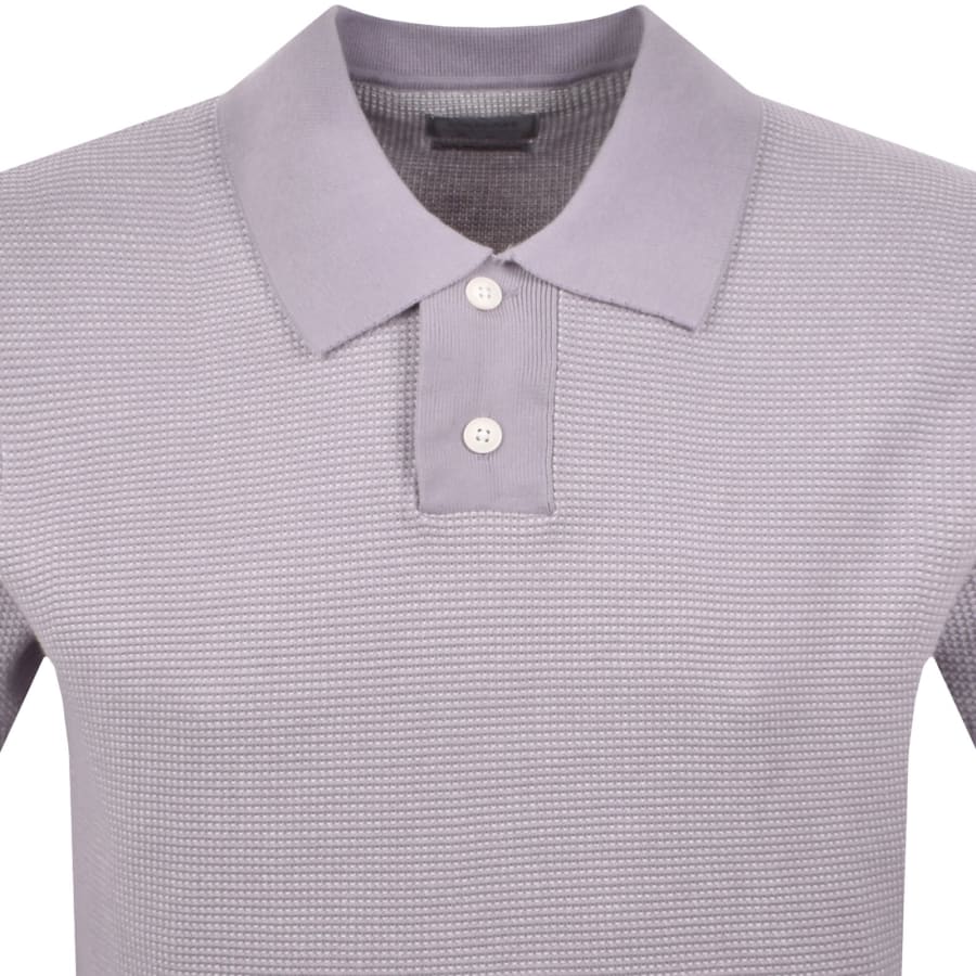 Image number 2 for Farah Birch Knit Polo T Shirt Purple